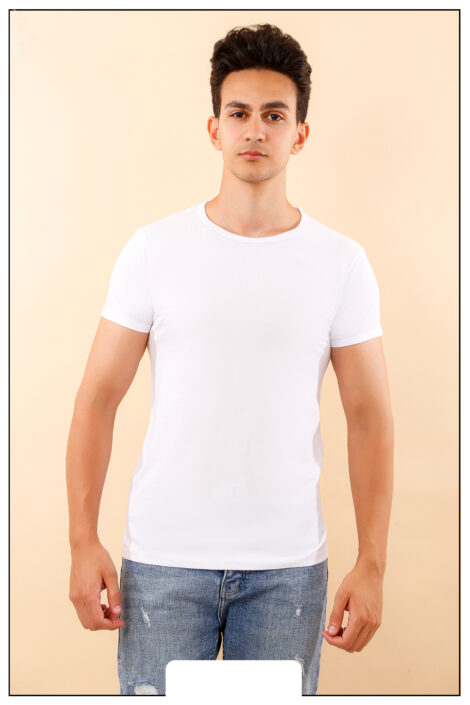 T-shirt med rund hals i 100 % Ekologisk bomull